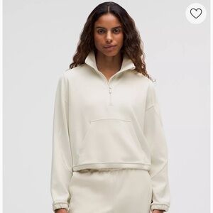 NWOT LULULEMON SOFTSTREME HALF ZIP BONE SIZE 12